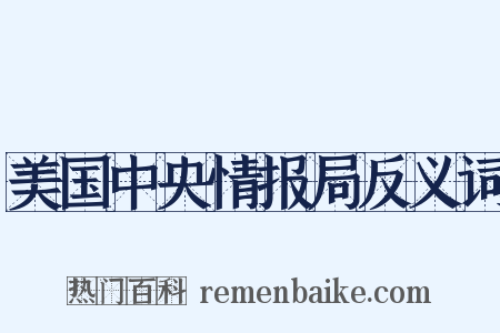 美国中央情报局反义词是什么意思的图片